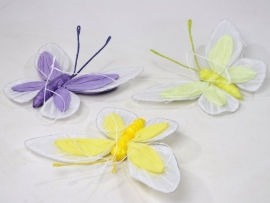 Vlinder 25 cm mix 3 pack