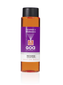 GOA  - Navulling - Huisparfum - Escapade à Marrakech - Geur - Inclusief Geurstokjes - 250 ml. 