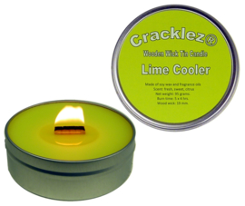Cracklez® Knetter Houten Lont Geur Kaars in blik Lime Cooler. Limoen Geur. Lime.