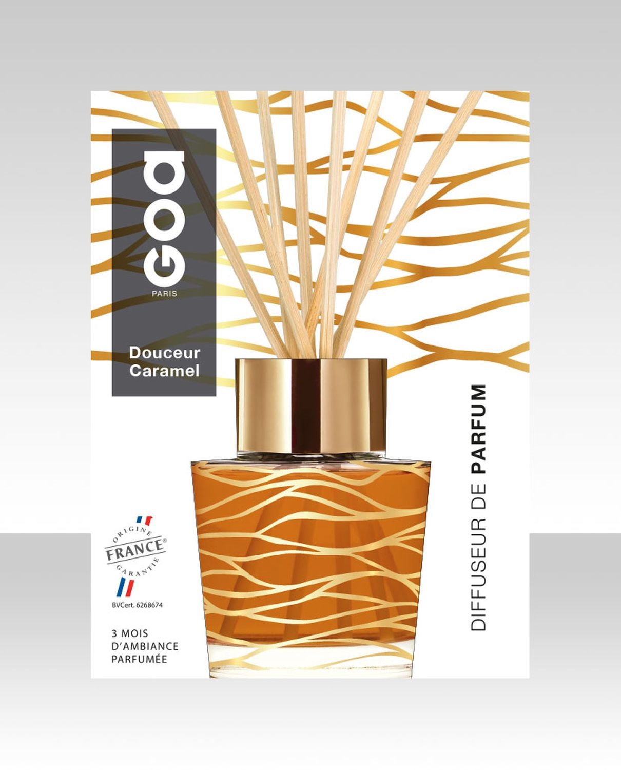 GOA Intemporels – Huisparfum - Douceur Caramel Geur  Geurstokjes  - 200 ml.