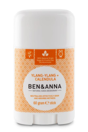 Ben & Anna - Deodorant Stick  Ylang Ylang  Calendula - Voor de oksels - 60 gram.
