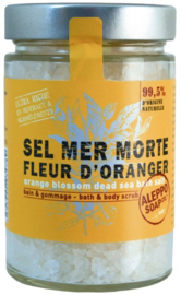 Aleppo Soap Co. - Dode Zee Badzout - Sinaasappelbloesem Fleur d'Oranger Geur 300 gram.