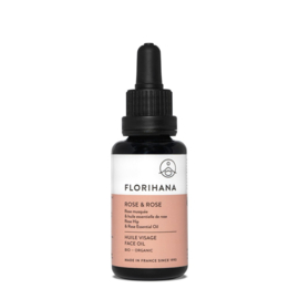 Florihana - Gezichts - Olie - Rose - Rose - Rimpels - Gladheid - Huid - 30 ml.