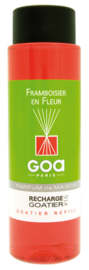 GOA - Navulling  Huisparfum Framboiser  en Fleur geur - Inclusief  Geurstokjes  - 250 ml.