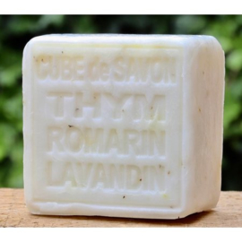 Maitre Savonitto - Blok  Marseille  Zeep  Provence  Tijm  Rozemarijn  Lavendel  Geur 265 gram.