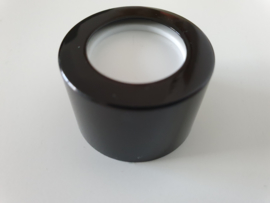 Sierdop -  Kleur - Zwart - Afsluitvel - Wit  - Kunststof Voor glazen flesje 100 ml. per stuk.