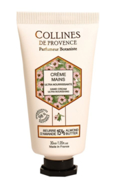 Collines de Provence - 	Amandelboter  Handcreme in Tube - Karitéboter - 30 ml.