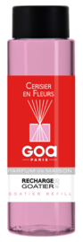 GOA  - Navulling  Huisparfum  Cerisier en Fleurs  Bloemen Geur - Inclusief Geurstokjes - 250 ml.
