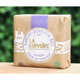 La Corvette -  Lavendel - Marseille - Zeep - Biologisch - Kraftpapier - 100 gram.