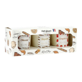 Les Lumieres du Temps - Giftbox 3 Geurkaarsjes  Franse Ontbijt Geur
