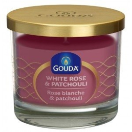 Gouda Geurglas Diamant roze / White rose & patchouli 90/100 mm