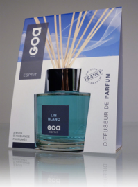 GOA - Esprit - Lin - Blanc - Geurstokjes - Huisparfum - Diffuser - Geur - 200 ml.