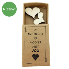 Wensdoosje De wereld is mooier met jou - Cadeau Idee Brievenbus