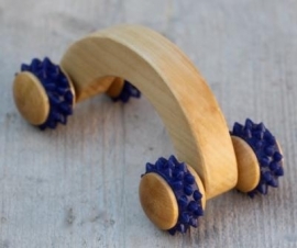 Lumière de Provence - Houten - Hand - Massage - Roller -  Vier - Wieltjes