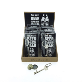 Flesopener - The Best Beer is a open Beer - Kado  Idee Bier Sleutelhanger