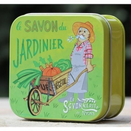 La Savonnerie de Nyons - Blikje  Zeep  Groene Vingers - Karité - 100 gram.