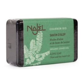 Najel -Aleppo Bio Olijfzeep met Charcoal 100 gram.