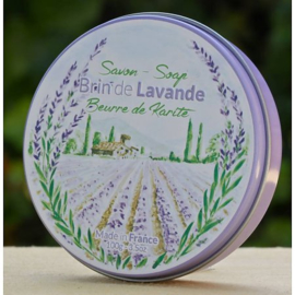 La Savonnerie de Nyons - Zeep in Rond Blikje  Lavendel Geur - 100 gram.