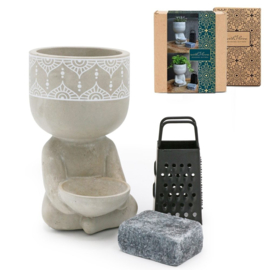 Gift Box Amber Boeddha Grijs Musk Geur Cadeau Idee Decoratief