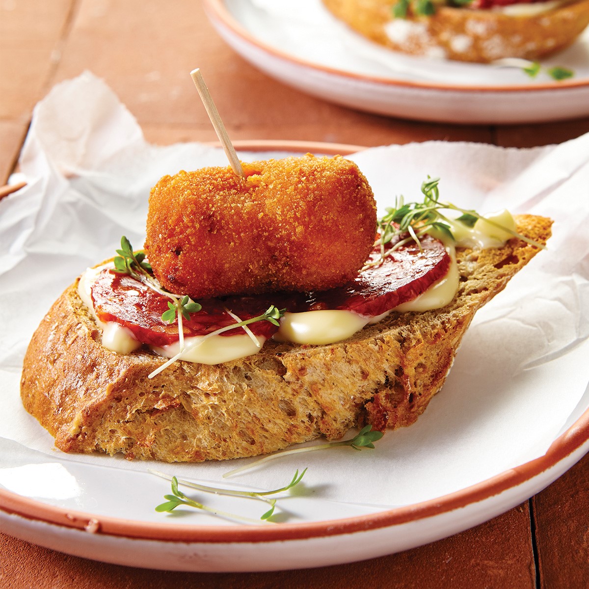 Pincho croqueta de chorizo