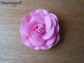 Haarbloem, vilten roos groot (6,5 cm)