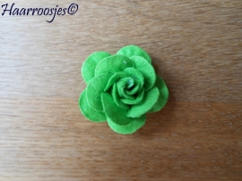 Haarbloem, vilten roos (4 cm)