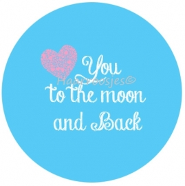 Love you to the moon and back (blauw)