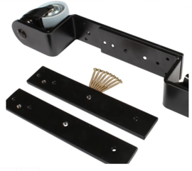 Pianowielen zwart, groot wiel, ook voor parket, extra stabiel