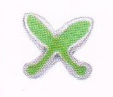 Bellini bedel 567.008 vlinder groen  serie Emaille