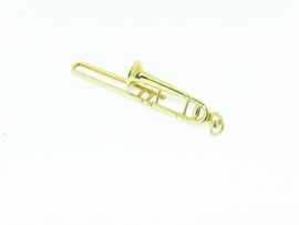 gouden bedel  hanger trombone