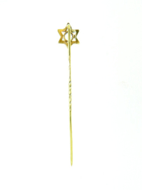 Gedeeltelijk gouden dasspeld  met motief ster