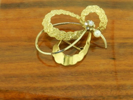 Gouden broche model VLINDER 