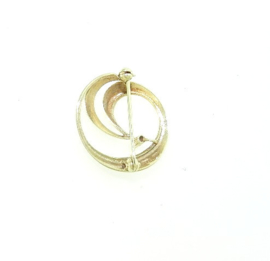 14 karaat geel Gouden broche met diamant model BANANEN