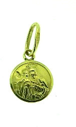 gouden hanger bedel jezus en maria