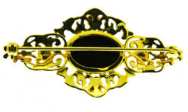 Gouden broche model VIJF GRANAAT