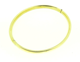 Gouden Slavenarmband Bangles scharnier sluiting 5 mm  60mm doorsnede