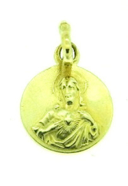 gouden hanger bedel jezus en maria