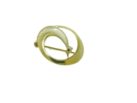 14 karaat geel Gouden broche met diamant model BANANEN