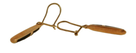 14 karaat geel gouden oorhangers met onyx