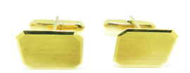 Gouden achtkantige gladde manchetknopen