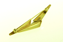 Gouden broche model VLEUGEL met DIAMANT