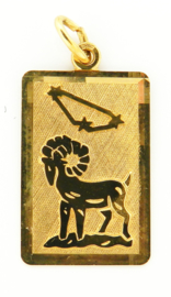 gouden hanger/plaatje "Ram"