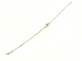 14 karaat Witgouden fantasie armband met geelgoud en diamant