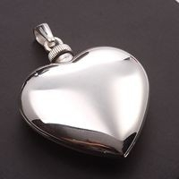Zilveren hartvormige ashanger