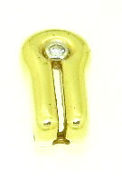 gouden hanger fantasie met diamant