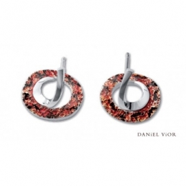 Daniel Vior oorknoppen sterling zilver met emaille