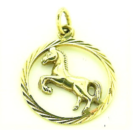 gouden bedel (hanger) "stijgerend paard"