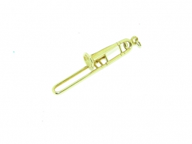 gouden bedel  (hanger) trombone