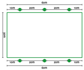 Lichtplan E rijbak 20/30x60 mtr