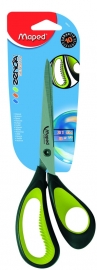 Schaar 21 cm Zenoa Sensitiv Maped - symmetrisch - zachte grepen - assorti kleuren - op 'test mij' blisterkaart (M2/7)